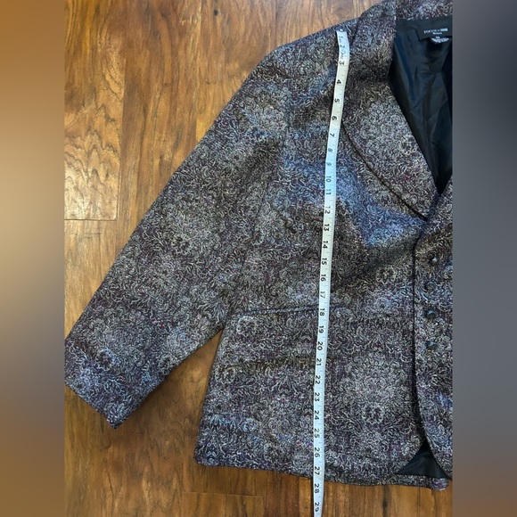 Focus 2000 Women’s Size 22W Multicolored Blazer Paisley Long Sleeve Buttons - Picture 7 of 8